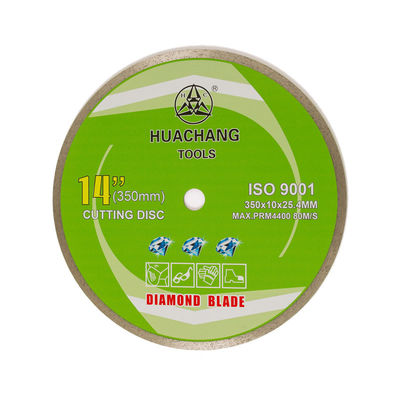 앵글 연삭기를 위한 추운 언론 14 인치 350×2.2/3.2×10×25.4mm×24T 연속 테두리 다이아몬드 블레이드