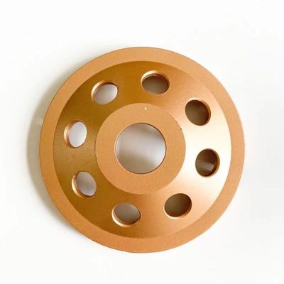 고급 품질 4 인치 레이저는 콘크리트, 돌, 단단한 건재를 위한 105 밀리미터 단일 열 다이아몬드 컵 휠을 용접했습니다