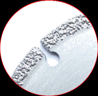 돌 요업 플라스틱 대리석을 위한 디스크를 줄이는 고급 품질 105×0.5/1.0×5×20×8T 진공 납땜 다이아몬드 연마