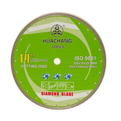 고급 품질 냉기는 화강암 마블콘크리이트를 위해 16 인치 400×2.6/3.5×10×25.4mm 다이아몬드 터보익을 눌렀습니다