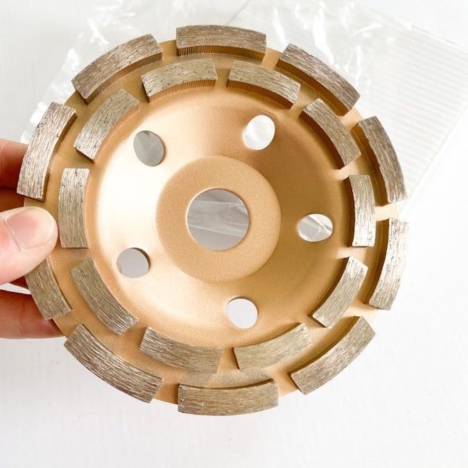 115mm 4-1/2인치 스톤 더블 다이아몬드 컵 용 더블 행 다이아몬드 컵 휠